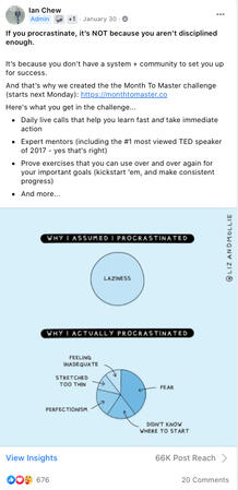 Facebook post sample